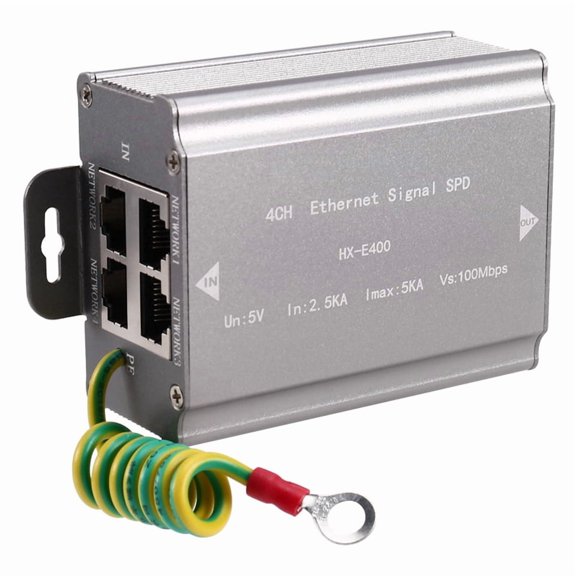 4 Ports 100M Network Cable Signal -Arrester RJ45 Camera Thunder Multi Port Monitoring Surge Protector