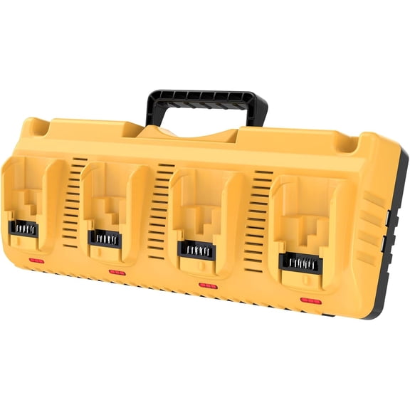 4-Ports Charger Station Replacement for DeWalt 20V MAX Battery Charger DCB104, Simultaneous Charging for 12V and 20V 60V Max Batteries DCB200 DCB203 DCB206 DCB612 DCB609 DCB606 DCB127