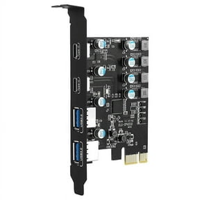 4 Ports PCIE to USB 3.0 Expansion Card PCI Express Adapter Card for Desktop PC , Support WindowsXP/7/8/10,1 * PCIE Expansion Card 1 * CD Driver,Black