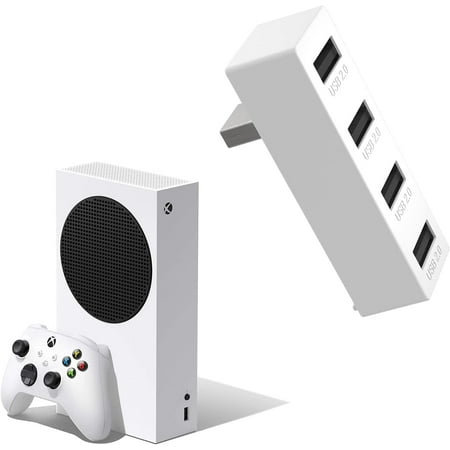4 Ports USB Hub 2.0 for Xbox Series S, High Speed USB Hub Splitter Expansion Adapter Compatible with Xbox Series S Console