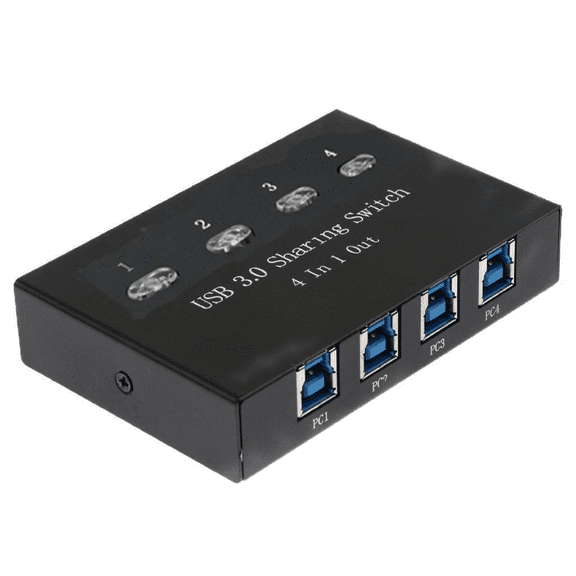 4 Ports USB3.0 Switch Sharer 4 In 1 Out Switcher Multiple Computers Sharing Mouse And Keyboard USB3.0 Device Splitter TAPDRA Spare Part