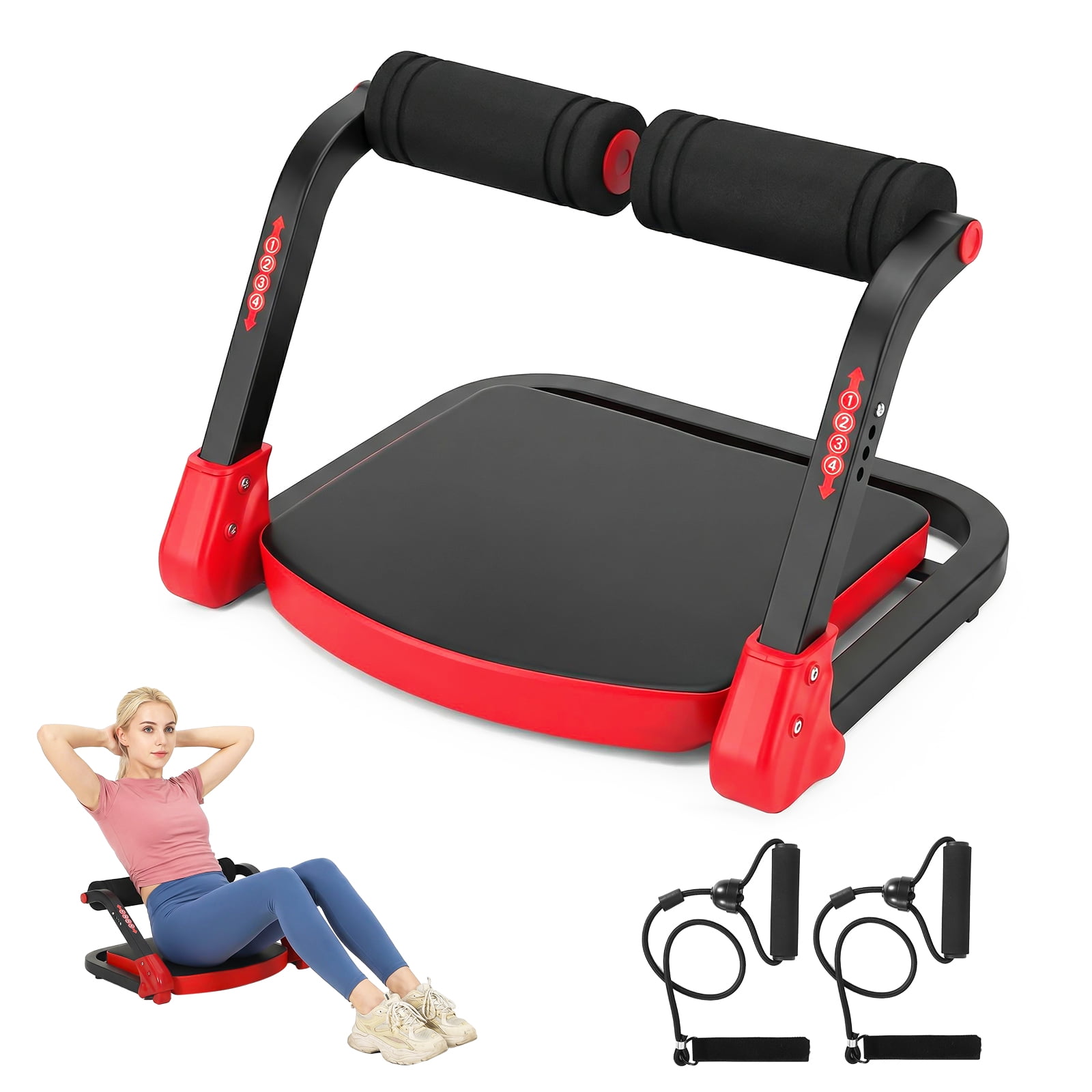 4-Position Adjustable Ab Bench for Home Gym – Collapsible Sit-Up and Core Workout Equipment