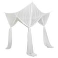 thumbnail image 1 of 4 Post Bed Canopy Net Valance Drape Netting Single Double White, 1 of 5