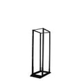 thumbnail image 1 of 4-Post Open Frame Steel Floor Rack, Adjustable, 28U, 4' x 19" x 24"-36"D, Black, 1 of 1