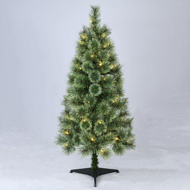 4' Prelit Canadian Cashmere Artificial Christmas Tree with LED Lights
