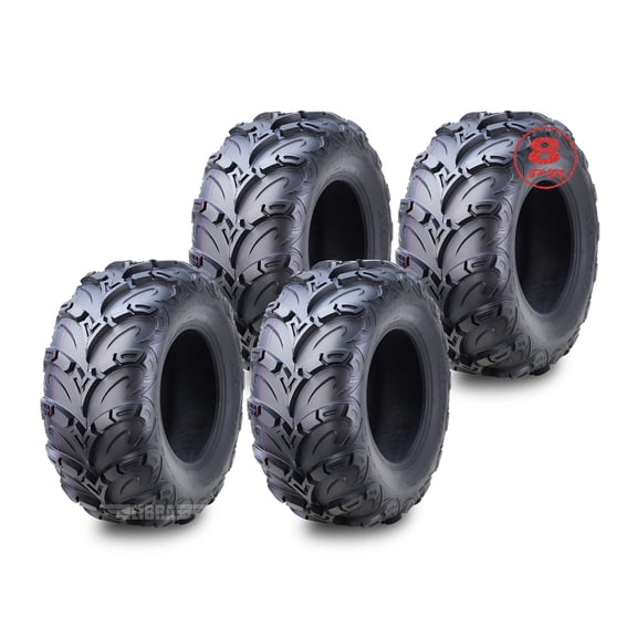 4 Premium WANDA 8PR Mud Sling ATV Tires 25x10x12 fit 19-20 Kawasaki MULE PRO MX