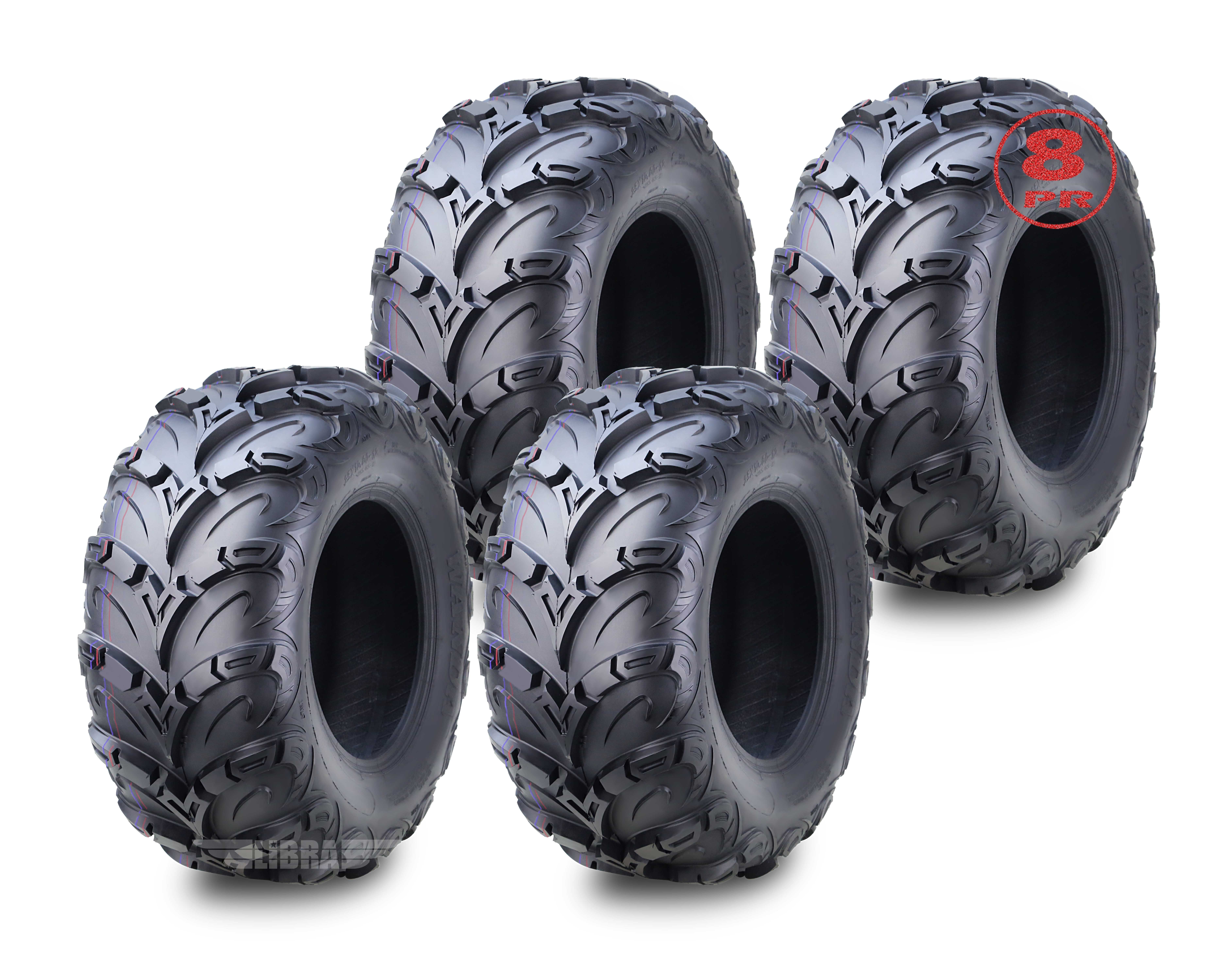 25x10-12 Complete Set Wanda Lit Mud Atv Tires Fit 2016 C Ugg...
