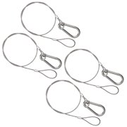 (4) Pro Audio DJ Lighting 24" Steel Hanging Light Fixture Safety Cable Package