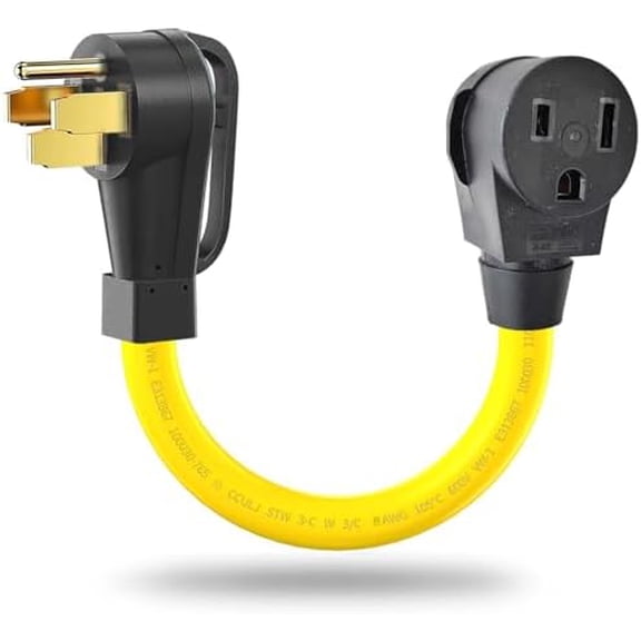 4 Prong to 3 Prong Welder Plug Adapter 220V, NEMA 14-50P to 6-50R RV to Welding Adapter Cord, 50 Amp to 50 Amp, 8 AWG*3C 1FT