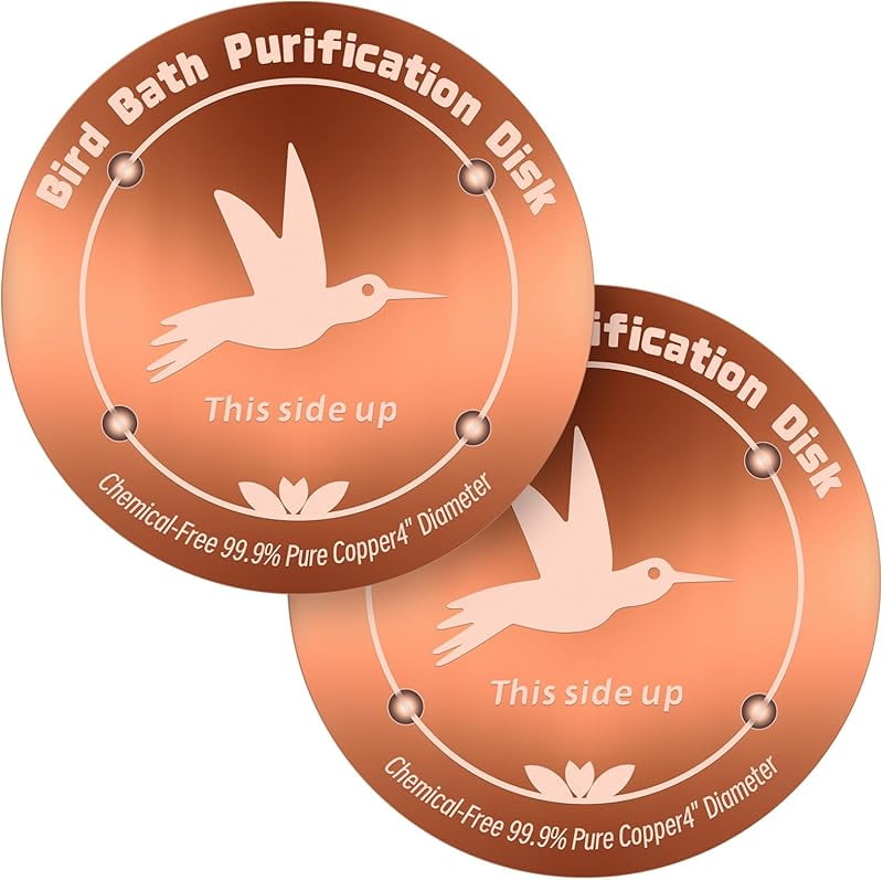 4'' Pure Copper Bird Bath Purification Disk,Set of 2,0.6mm thick ...