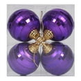 thumbnail image 1 of 4" Purple Shiny-Matte Mirror Ball 4/Box, 1 of 1