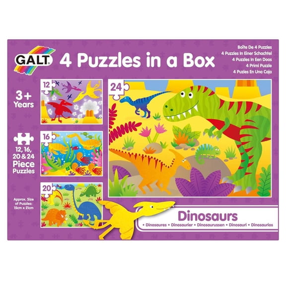 4 Puzzles In A Box (Dinosaurs)