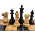 thumbnail image 1 of 4 QNS Black / Antiqued 3 3/4" Kg Anderssen Staunton Wood Chess Men Set -NO Board, 1 of 3