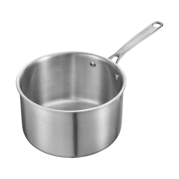 4 QT Stainless Steel Saucepan, Glass Lid, Nonstick, Induction Ready, Multipurpose Cooking Pot, Oven Safe, Dishwasher Safe, Small Saucepan for Home Kitchen