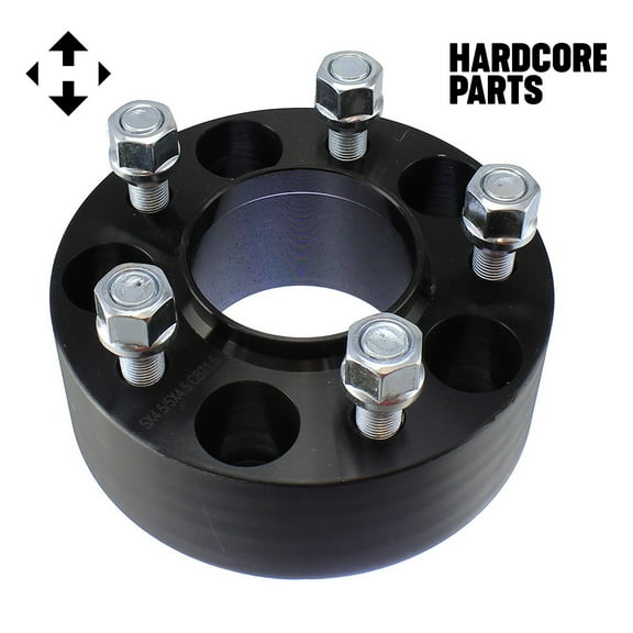 4 QTY Black Wheel Spacers Adapters 1.5" fits all 5x4.5 (5x114.3) Hubcentric vehicle to 5x4.5 wheel bolt patterns with 1/2-20 threads - Compatible with Jeep Wrangler TJ Cherokee Liberty