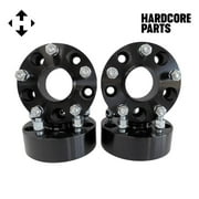 4 QTY Black Wheel Spacers Adapters 2 fits all 5x5 5x127 Hubcentric vehicle to 5x5 wheel patterns with 1/2-20 threads - Compatible With Jeep Wrangler JK Rubicon
