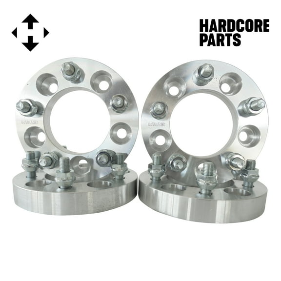 Hardcore Parts 1" Fits All 5x4.75-5x4.75 Wheel Patterns with 12x1.5 Threads Spacers Adapters, 4 Pack