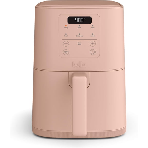 4 Qt Slim Air Fryer with Ceramic Nonstick Coating, Blossom Color, Touch Controls, 6 Preset Programs, and 60-Min Auto Shutoff