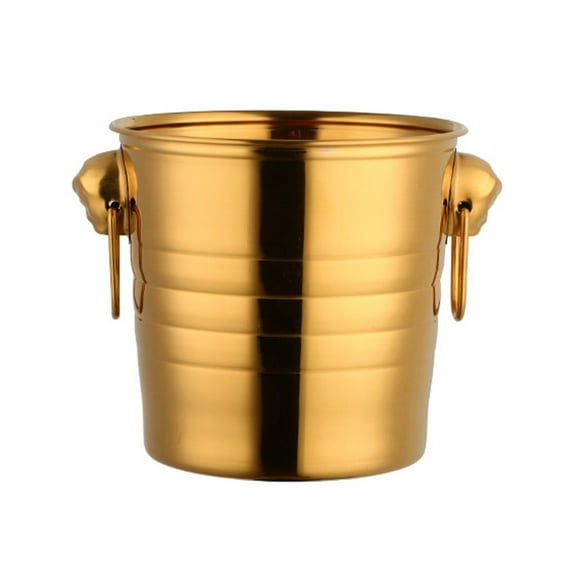 4 Qt Stainless Steel Ice Bucket - Double Wall Champagne & Cooler with Handles, Sleek Metal Beverage Chiller for Home Bars, Parties & Entertaining