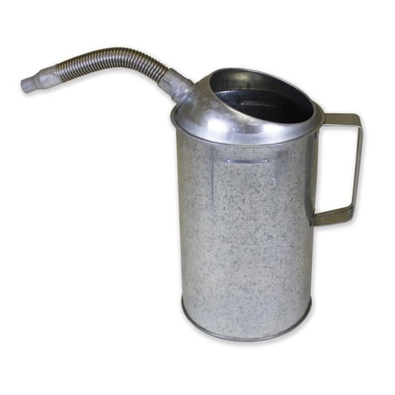 4-Quart Galvanized Measuring Container with Flex Spout, Silver