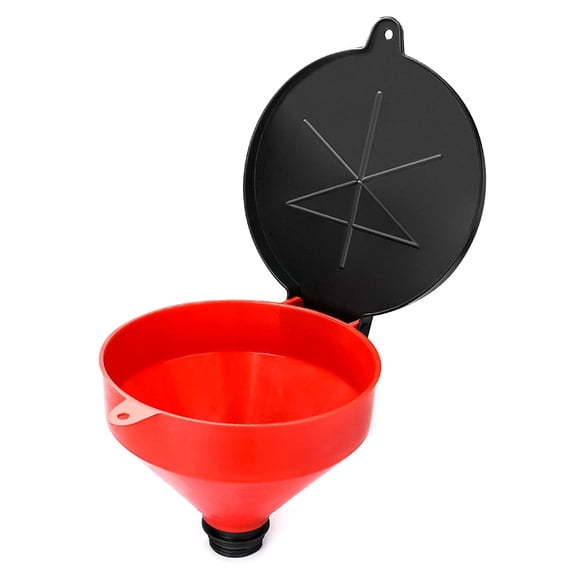 4 Quart Lockable Drum Funnel with Removable Screen Filter, 2" BSP Adaptor Safety Plastic Oil Funnel Screen Filter Spill-Free for 55 gal Steel or Poly Drums