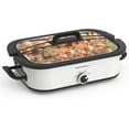 thumbnail image 1 of 4-Quart Square Slow Cooker with Oven-Safe Ceramic Baking Dish, Manual Temperature Control, Dishwasher-Safe, 1 of 7