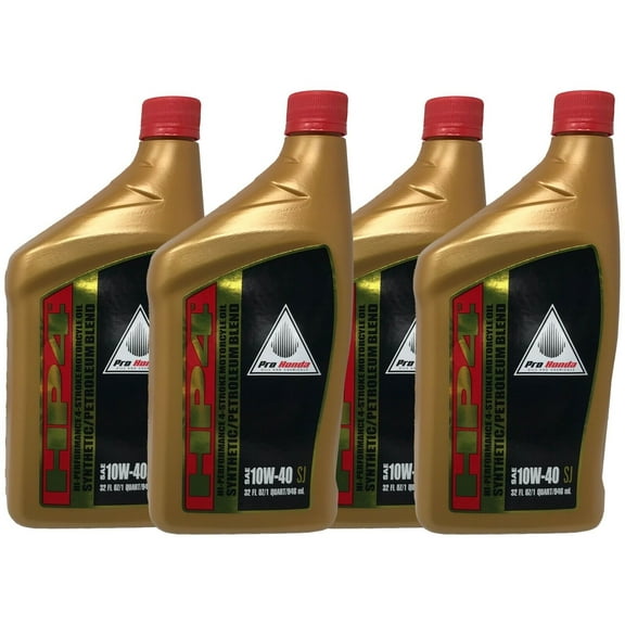 4 Quarts of Genuine 08C35-A14WOM HP4 Honda 4-Stroke Synthetic Blend 10W-40 Oil
