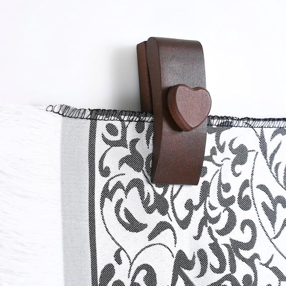 4 Quilt Hanger for Wall for Display - Tapestry Hangers for Walls, Wooden Rug Hangers for Wall Hangings, Decorate with Your Blanket and Tapestry Hanger, Quilt Rack Clamps for Mount (Brown)