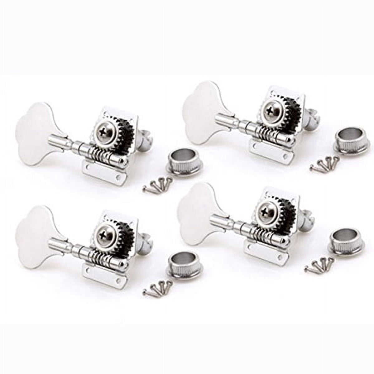 ETEREAUTY Bass Guitar Machine Head Tuners Silver Tuning Replacement 1 Set