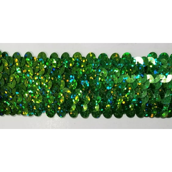 4 ROW (1.5") STRETCH SEQUIN TRIM - 8 Continuous Yards - Many Colors Available!