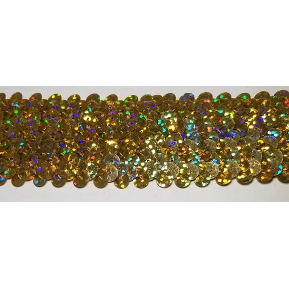 4 ROW (1.5") STRETCH SEQUIN TRIM - 8 Continuous Yards - Many Colors Available!
