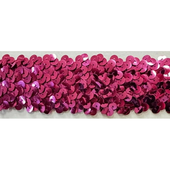 4 ROW (1.5") STRETCH SEQUIN TRIM - 8 Continuous Yards - Many Colors Available!