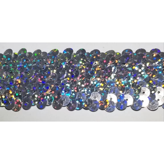 4 ROW (1.5") STRETCH SEQUIN TRIM - 8 Continuous Yards - Many Colors Available!