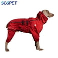 thumbnail image 1 of SGSPET Outdoor Dog Rain Jacket, Ripstop Waterproof Tear-Resistant Coat with Harness Hole, for Hiking and Camping, 1 of 9