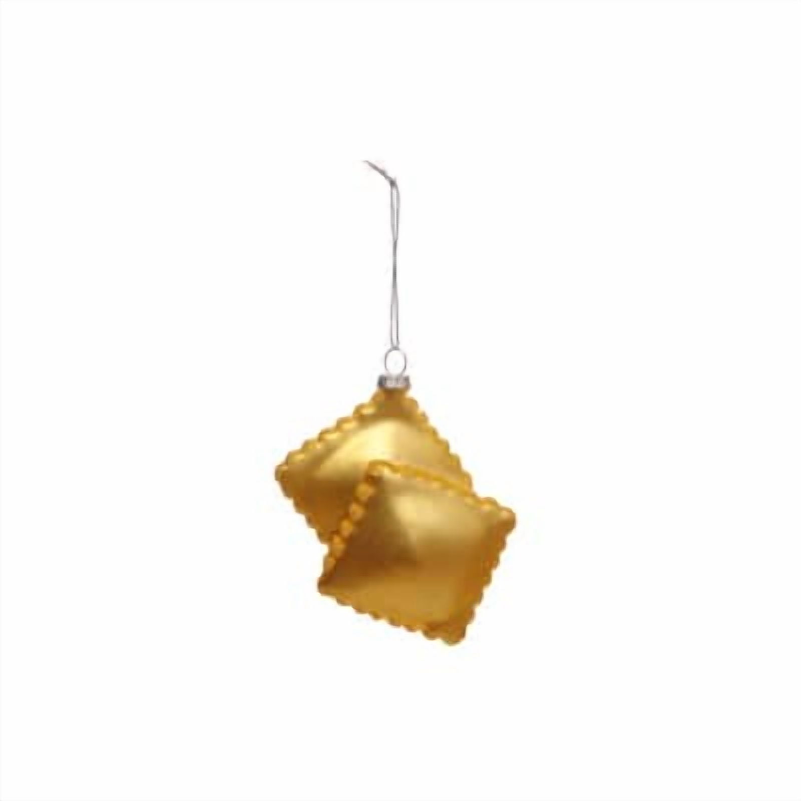 4" Ravioli Pasta Glass Ornament by Ashland - Holiday and Christmas Home Decor