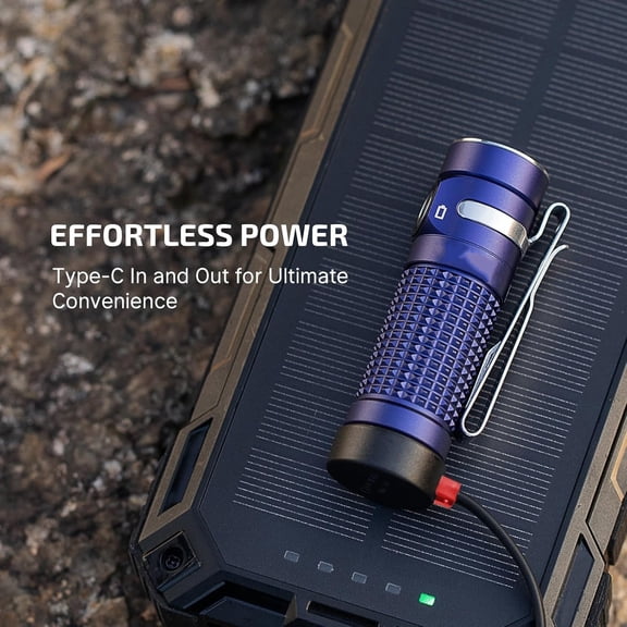4 Rechargeable EDC Flashlight, Bright LED Flashlight 1300 Lumens with Charging Cable, IPX8 Waterproof, 6 Adjustable Modes Handheld Light for Home, Camping, and Emergencies