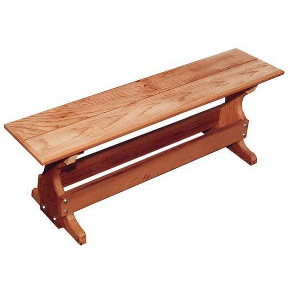 4' Red Cedar Trestle Bench