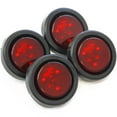 thumbnail image 1 of (4) Red LED 2 Inches Round Side Marker Light Kits with Grommet Truck Trailer RV, 1 of 6