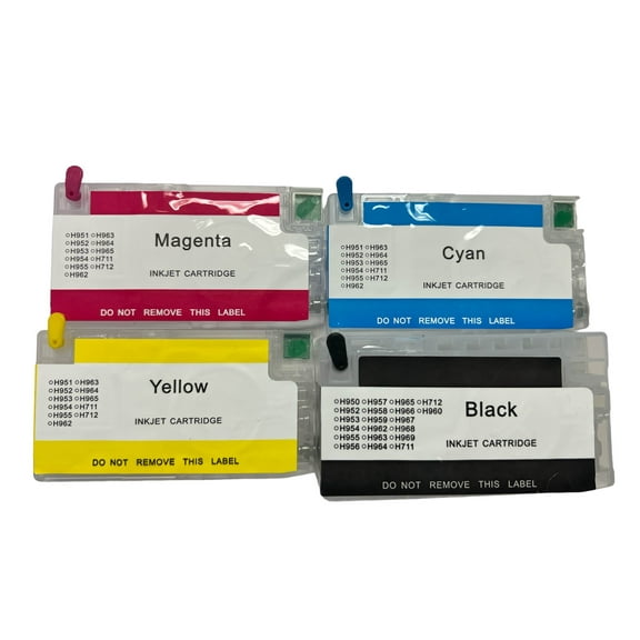 4 Refillable Empty Cartridges For 952 952XL Officejet 8702 8715 8218