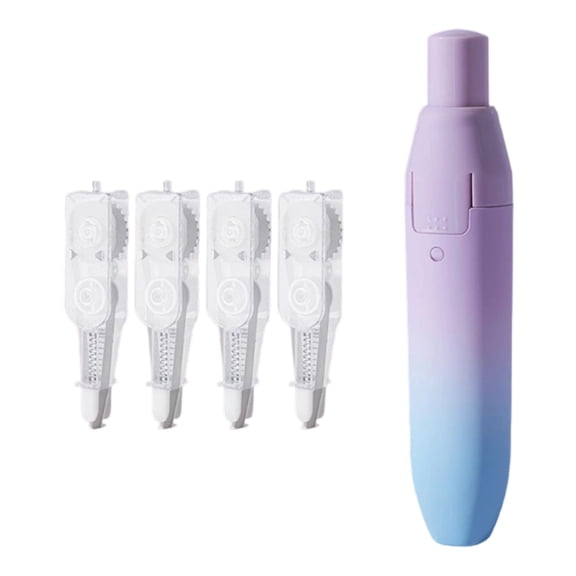 User Refillable Correction Tape with Replaceable Cartridges and Color Shifting Retractable Pen Tip