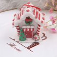 thumbnail image 1 of 4" Resin Christmas Gingerbread House Ornamnet, Hanging Pendant for Christmas Tree Holiday Party Home Decoration, 1 of 5
