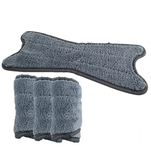 4 Reusable Microfiber Mop Pads Compatible with 360 Self Wringing X Floor Cleaning Mop - Washable Micorfiber Cloth Pads for Wet or Dry Cleaning on Hardwood, Tile, Laminate, and More