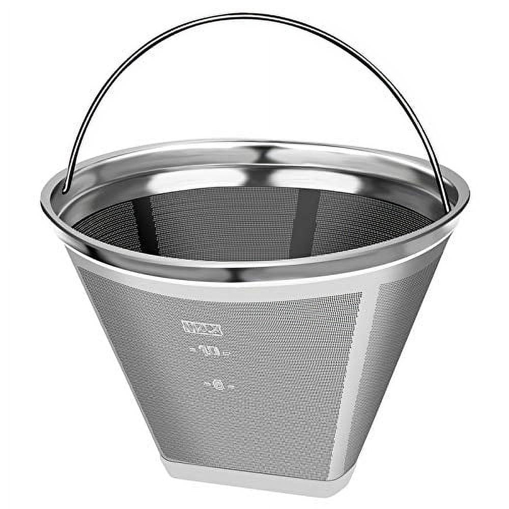 4 Reusable Permanent Cone Coffee Filters, 812 Cup Size 4 Coffee