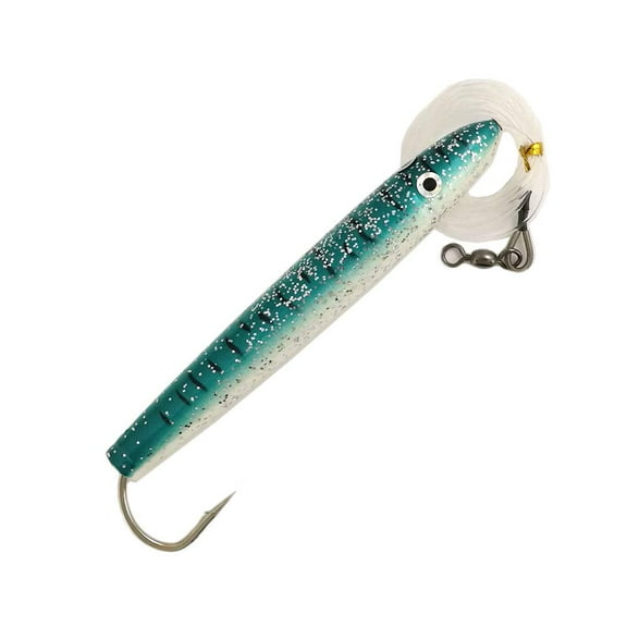 4" Rigged Cedar Plugs Blue/White Color 2 Pcs