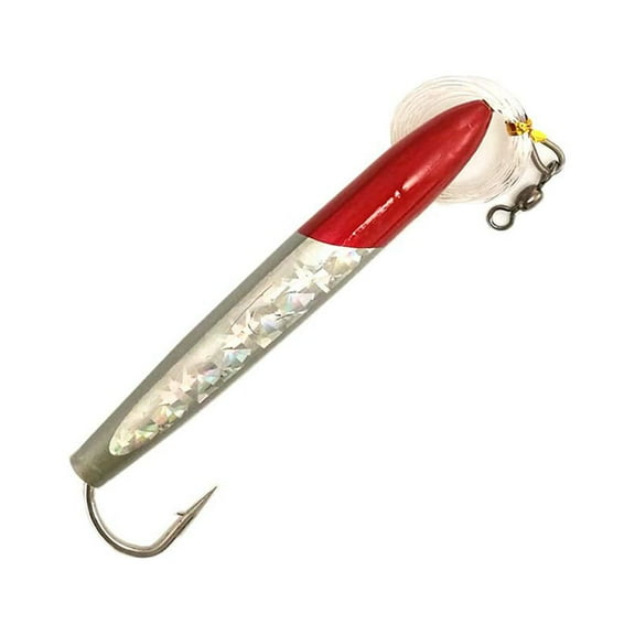 4" Rigged Mylar Cedar Plug Red/White 2 Pieces