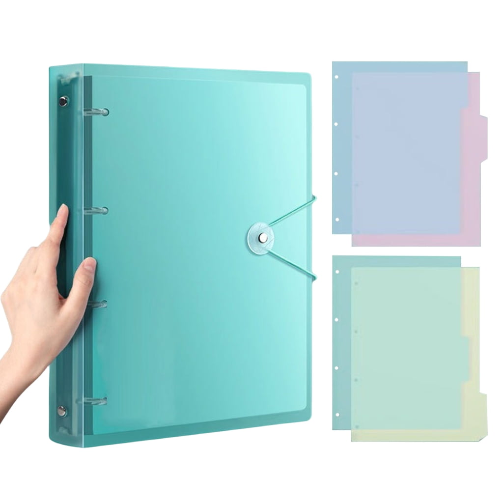 4 Rings Binder Folder 12.59x9.76Inch Hold 220Sheets for File Documents ...