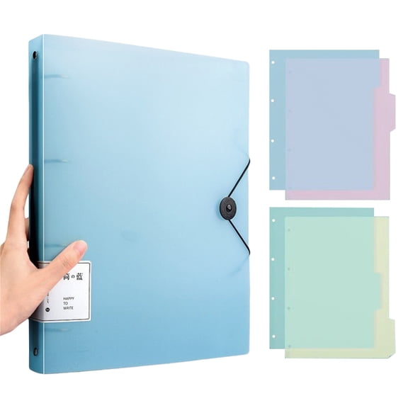 4 Rings Binder Folder 12.59x9.76Inch Hold 220Sheets for File Documents Presentation Organization Office School Supply