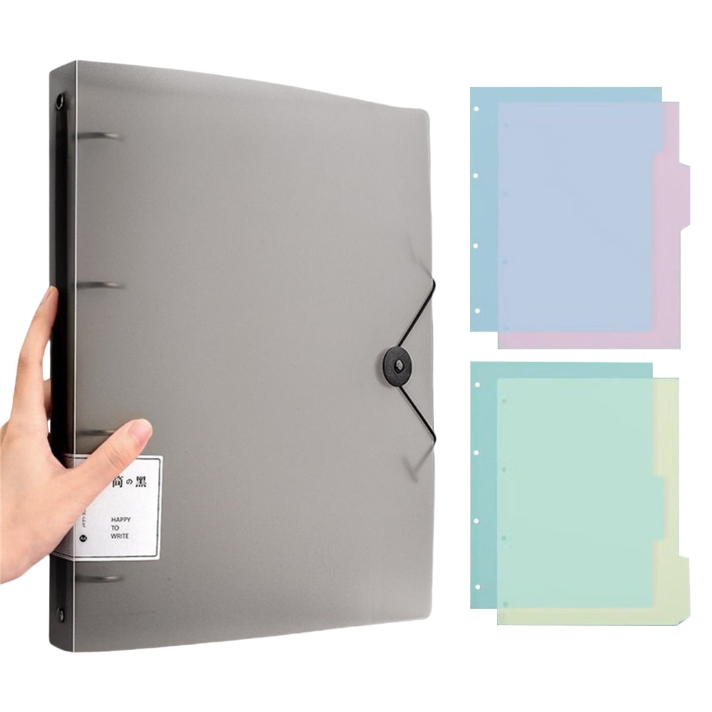 4 Rings Binder Folder 12.59x9.76Inch Hold 220Sheets for File Documents ...