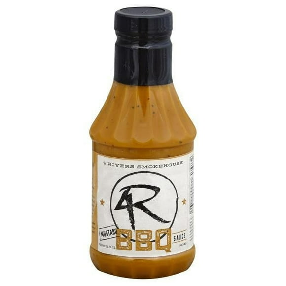 4 Rivers Smokehouse BBQ Sauce Mustard 16 oz (Pack of 6)