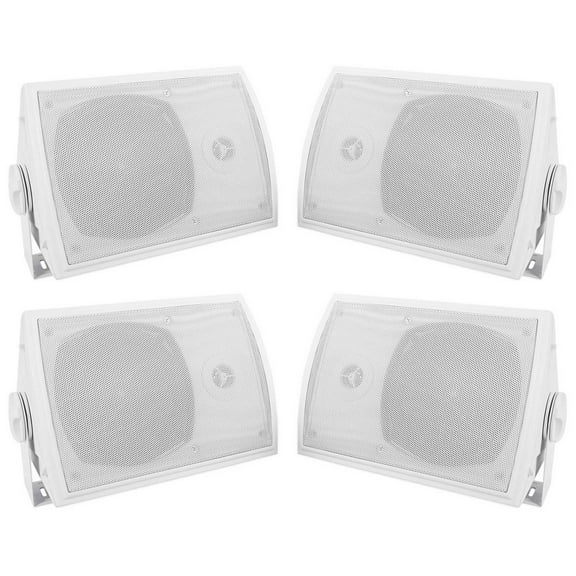 4) Rockville HP5S 5.25" Outdoor/Indoor Home Theater Patio Speakers+Swivel Mounts